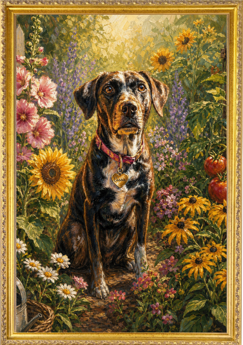 Pet in Summer Garden
