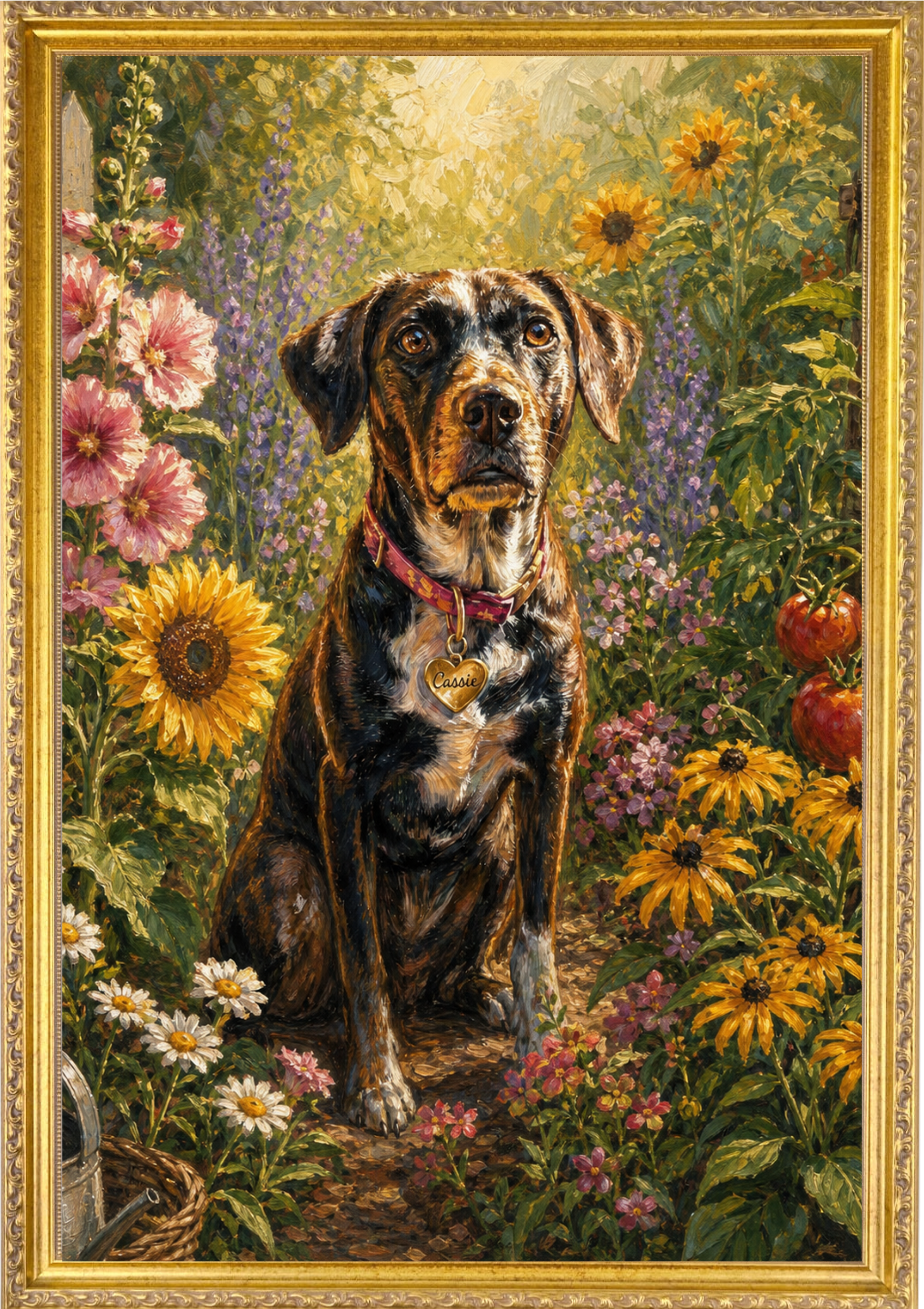Pet in Summer Garden