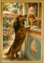 Pet at Ice Cream Stand