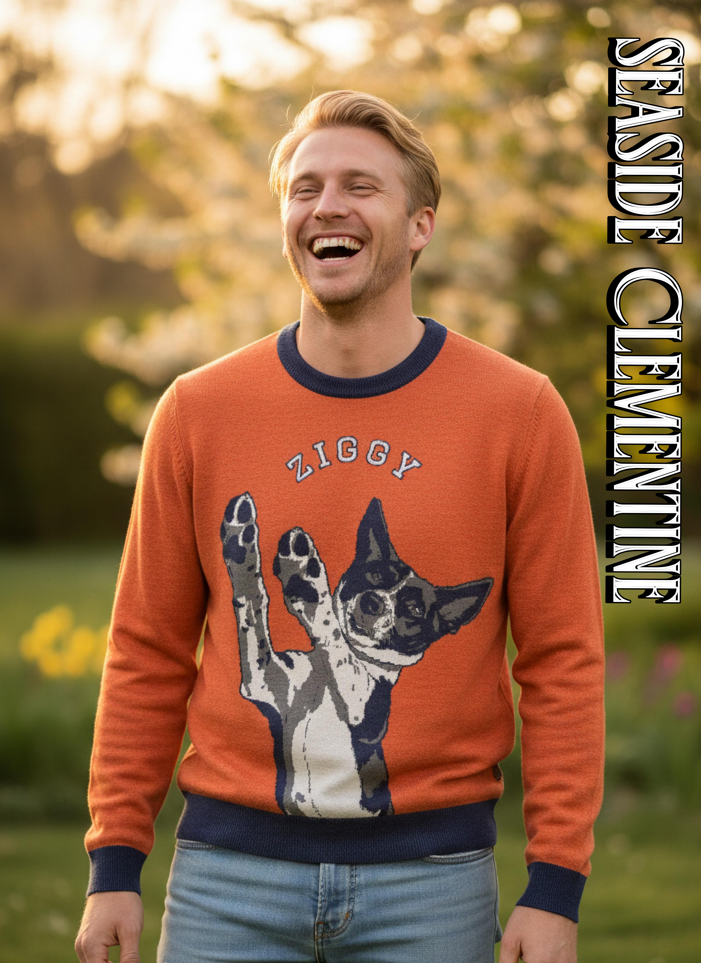 Custom-Knit Crewneck Pet Mascot Sweater (Unisex)
